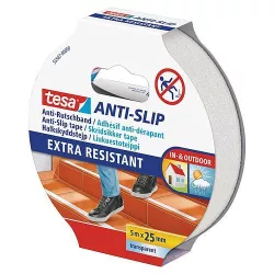   Csúszásgátló szalag, Tesa Anti-slip, átlátszó, 2,5 cm x 5 m, beltéri és kültéri, nagyon erős tapadás, kézzel téphető, ellenálló