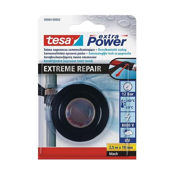 Szalag tesa® Extreme Repair, önvulkanizáló, ragasztó, 19 mm, Hossz: 2,5 m