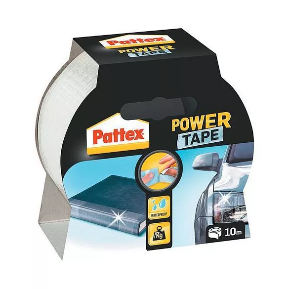 Szalag Pattex® Power Tape, ragasztó, 50 mm, Hossz: 10 m, átlátszó