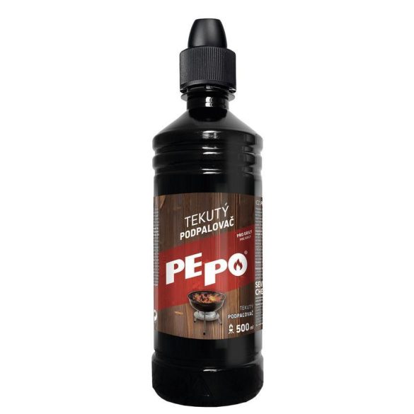 Gyújtó PE-PO® folyékony, 500 ml, gyújtó grillekhez, tűzhelyekhez, kandallókhoz, sütőkhöz