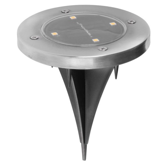 Napelemes kerti lámpa, Strend Pro Garden Gruid, szürke, 12 x 14 cm, 2 db, 4 LED, melegfehér fényű, akkumulátoros