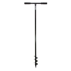   Kézi földfúró, Strend Pro Garden Edo 59, fekete, acél, 80 mm spirál, faültetéshez, kerítésépítéshez és építési munkákhoz