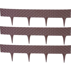 Kerti paliszád, Strend Pro Garden RattanPalisade, sötétbarna, 80 x 29,5 cm, összekapcsolható, 240 cm hossz, formázható, rugalmas műanyag, UV-álló, 3 panel/csomag