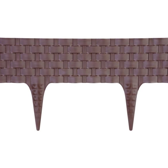 Kerti paliszád, Strend Pro Garden RattanPalisade, sötétbarna, 80 x 29,5 cm, összekapcsolható, 240 cm hossz, formázható, rugalmas műanyag, UV-álló, 3 panel/csomag