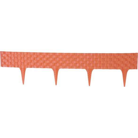 Kerti paliszád, Strend Pro Garden RattanPalisade, terrakotta, 80 x 29,5 cm, összekapcsolható, 240 cm hossz, formázható, rugalmas műanyag, UV-álló, 3 panel/csomag