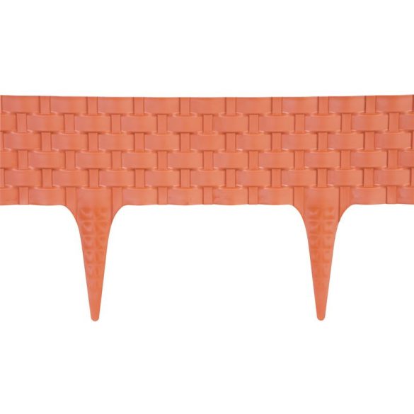Kerti paliszád, Strend Pro Garden RattanPalisade, terrakotta, 80 x 29,5 cm, összekapcsolható, 240 cm hossz, formázható, rugalmas műanyag, UV-álló, 3 panel/csomag