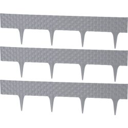   Kerti paliszád, Strend Pro Garden RattanPalisade, szürke, 80 x 29,5 cm, összekapcsolható, 240 cm hossz, formázható, rugalmas műanyag, UV-álló, 3 panel/csomag