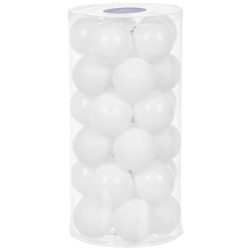   MagicHome karácsonyi gömbök, 30 db, fehér, fényes, mix, karácsonyfára, 6 cm