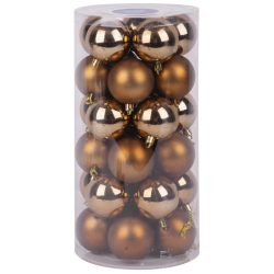   MagicHome karácsonyi gömbök, 30 db, réz, mix, karácsonyfára, 6 cm