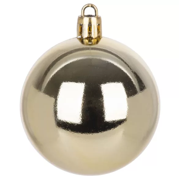 MagicHome karácsonyi gömbök, 30 db, arany, mix, karácsonyfára, 6 cm