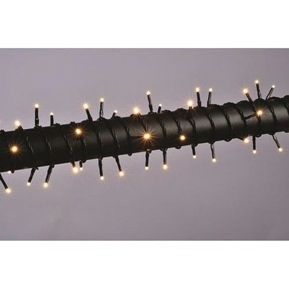 LED fényfüzér, MagicHome Vianoce, 13,9 m, 140 LED, melegfehér, 230 V adapterrel, időzítő, kültéri, 5 m betápkábel