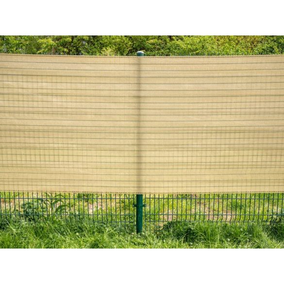 Árnyékoló háló medence fölé, kerítésre, Strend Pro Garden, 1,2 x 10 m, bézs, UV-álló, 85% árnyékolás, 185 g/m2