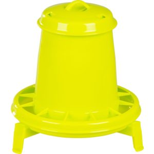 Baromfi etető, Novital 2202AF, sárga, 2,5 l, műanyag, lábakkal, könnyen tisztítható talppal, talaj feletti elhelyezéshez