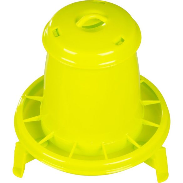 Baromfi etető, Novital 2202AF, sárga, 2,5 l, műanyag, lábakkal, könnyen tisztítható talppal, talaj feletti elhelyezéshez