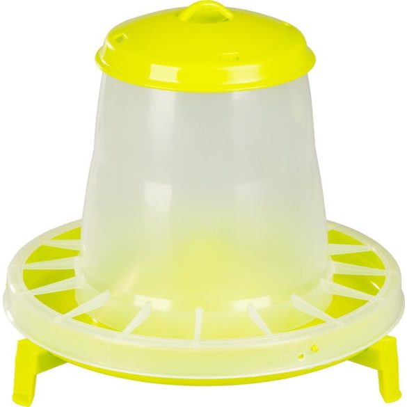 Baromfi etető, Novital 2203AF, sárga, 5,25 l, műanyag, lábakkal, könnyen tisztítható talppal, talaj feletti elhelyezéshez