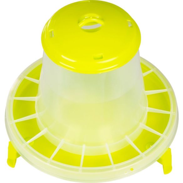 Baromfi etető, Novital 2203AF, sárga, 5,25 l, műanyag, lábakkal, könnyen tisztítható talppal, talaj feletti elhelyezéshez