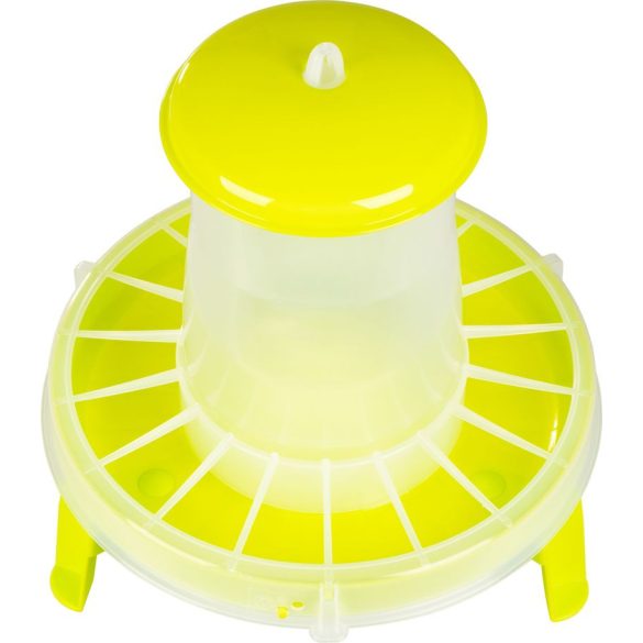 Baromfi etető, Novital 2198AF, sárga, 10,5 l, műanyag, lábakkal, könnyen tisztítható talppal, talaj feletti elhelyezéshez