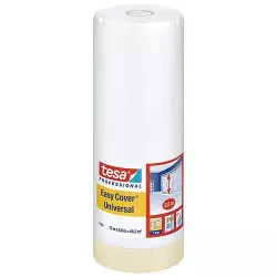   Festőszalag és takarófólia, Tesa Pro Easy Cover Universal, átlátszó, 260 cm x 17 m, ragasztószalaggal, HDPE fólia, padlóra, bútorokra, falakra