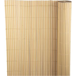 Lamellás kerítés, Strend Pro Garden Ence DF13, bambusz hatású, 100 cm x 3 m, PVC lamellák, 1300 g/m2, UV-álló, árnyékoló