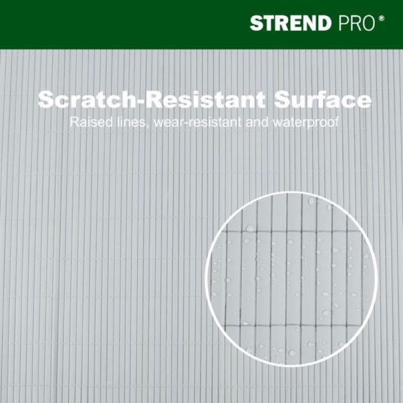 Lamellás kerítés, Strend Pro Garden Ence DF13, szürke, 100 cm x 3 m, PVC lamellák, 1300 g/m2, UV-álló, árnyékoló
