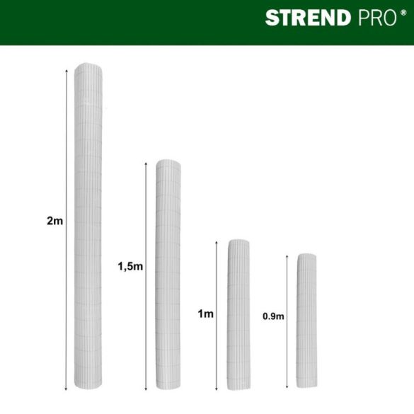 Lamellás kerítés, Strend Pro Garden Ence DF13, szürke, 100 cm x 3 m, PVC lamellák, 1300 g/m2, UV-álló, árnyékoló