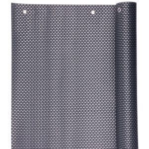 Árnyékoló háló erkélyre, Strend Pro Garden, 0,9 x 3 m, antracit, UV-álló, polyrattan, szemekkel, 800 g/m2