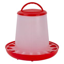   Baromfi etető, Strend Pro Garden Goodfarm PFD31, piros, 9 kg, műanyag, felfüggeszthető, védőrácsos