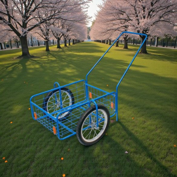 Kétkerekű kocsi, Pegas RDV 7, kék, 61,8 x 41,8 x 23,2 cm, 100 kg teherbírás, felfújható kerekek, kerék átmérő 39 cm, acélcső váz, kivehető fogantyú