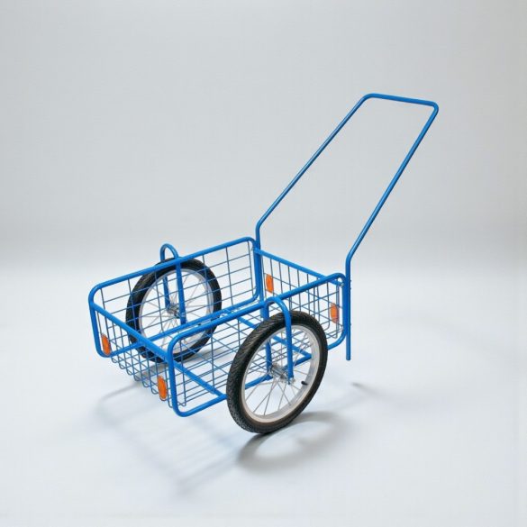 Kétkerekű kocsi, Pegas RDV 7, kék, 61,8 x 41,8 x 23,2 cm, 100 kg teherbírás, felfújható kerekek, kerék átmérő 39 cm, acélcső váz, kivehető fogantyú