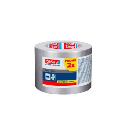   Ragasztószalag, Tesa Duct Tape, ezüst, 4,8 cm x 50 m, szöveterősített textilszalag, univerzális, kézzel téphető
