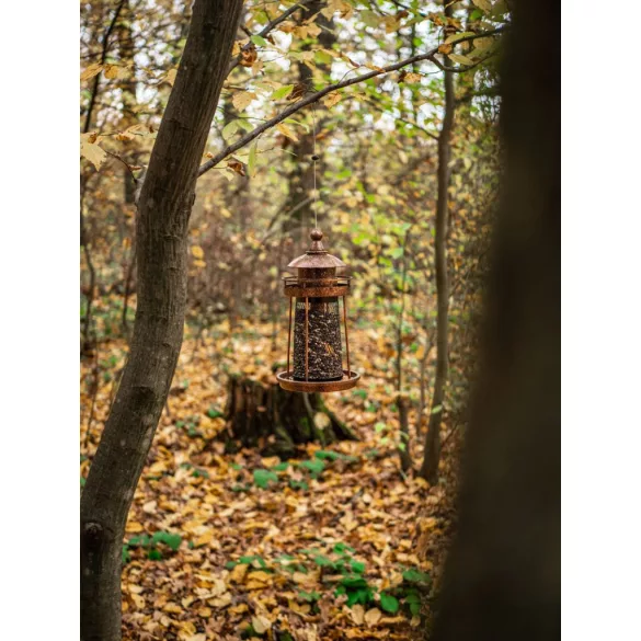 Madáretető, Strend Pro Garden, fekete, 32 x 17 cm, 950 ml, műanyag, fém rács