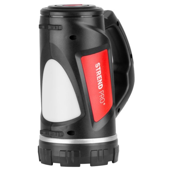 Zseblámpa, Strend Pro SLR732, fekete/piros, 12,7 x 12,7 x 17 cm, LED, 150 lm, 1200 mAh, akkumulátoros, USB töltés, 2,5 óra üzemidő, beltéri használatra