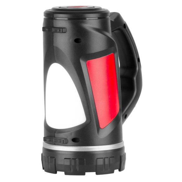 Zseblámpa, Strend Pro SLR732, fekete/piros, 12,7 x 12,7 x 17 cm, LED, 150 lm, 1200 mAh, akkumulátoros, USB töltés, 2,5 óra üzemidő, beltéri használatra