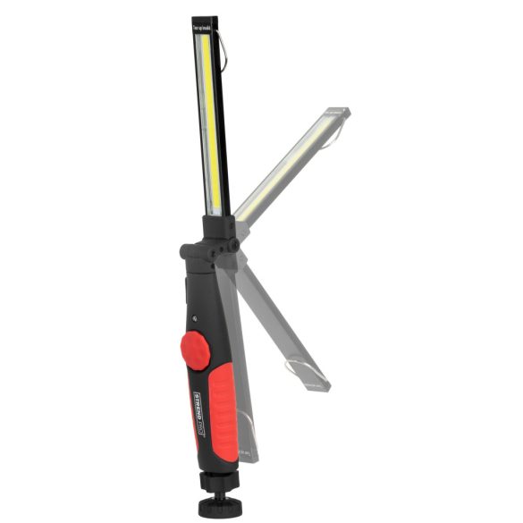 Munkalámpa, Strend Pro Worklight RWL101, fekete, 3,3 × 39 cm, COB LED, 300 lm, mágneses rögzítés, összecsukható, akkumulátoros, USB-töltés, 2000 mAh