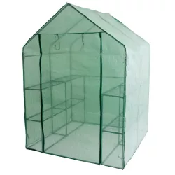   Melegágy, Strend Pro Garden X098, 142 x 142 x 193 cm, PE fólia, UV-álló, fémvázas, 4 polcos, feltekerhető nyílással (TC2172015)