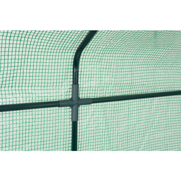 Melegágy, Strend Pro Garden X098, 142 x 142 x 193 cm, PE fólia, UV-álló, fémvázas, 4 polcos, feltekerhető nyílással
