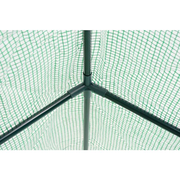 Melegágy, Strend Pro Garden X098, 142 x 142 x 193 cm, PE fólia, UV-álló, fémvázas, 4 polcos, feltekerhető nyílással
