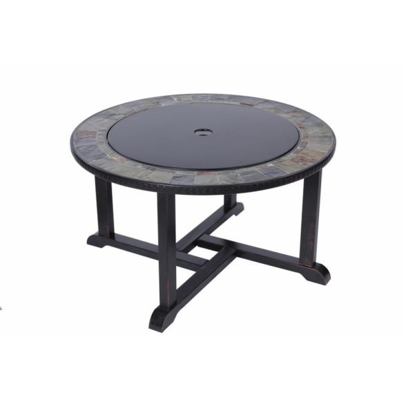 Strend Pro Grill fém tűzrakóhely 4 székkel - 105x75cm