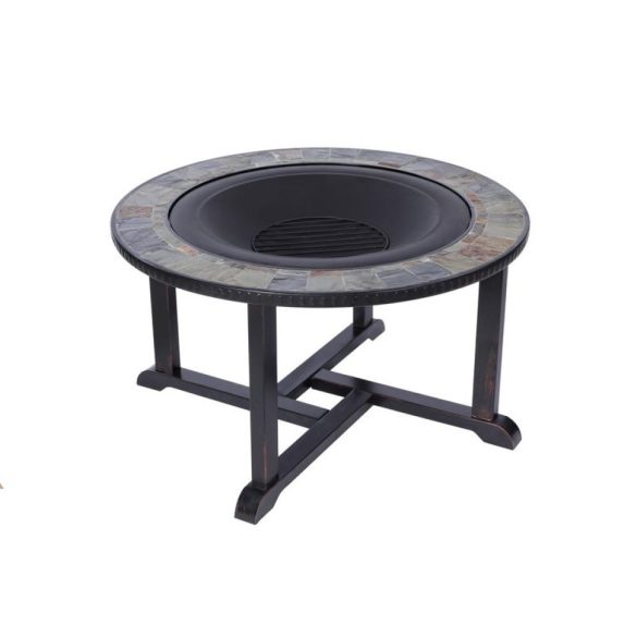 Strend Pro Grill fém tűzrakóhely 4 székkel - 105x75cm