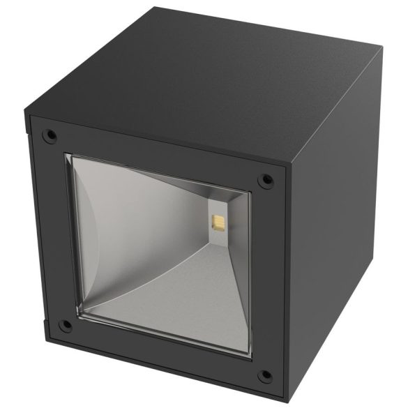 Napelemes fali lámpa, Strend Pro Garden, fekete, 10 x 10 x 10 cm, 1 LED, elegáns, akkumulátoros, automatikus kapcsolás, melegfehér fény