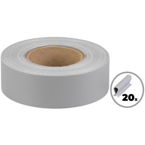 Árnyékoló szalag kerítésre, Strend Pro Garden Eurostandard, 4,75 cm x 35 m, szürke (RAL7040), PVC, UV-álló, időjárásálló, 20 db rögzítő klipsszel