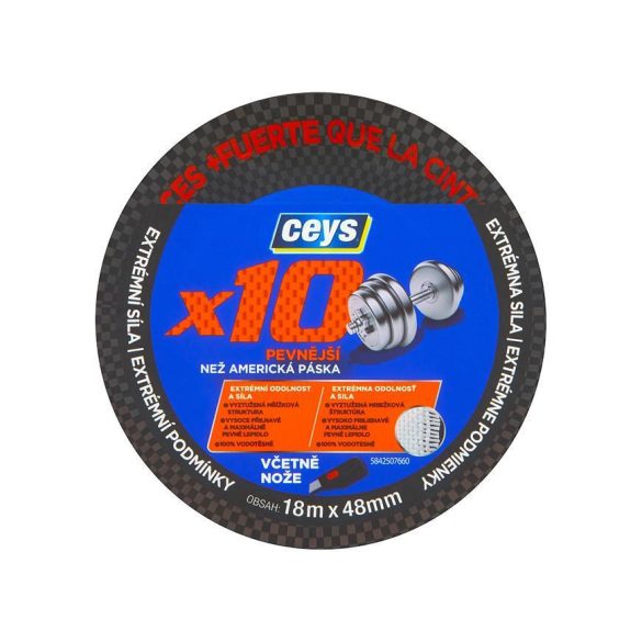 Szalag Ceys Professzionális, x10, 18 m x 48 mm
