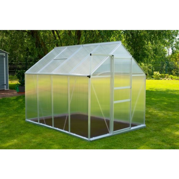 Üvegház, Strend Pro Garden, 250 x 190 x 195 cm, alumínium váz, 6 mm polikarbonát, stabil alappal, jó hőszigeteléssel