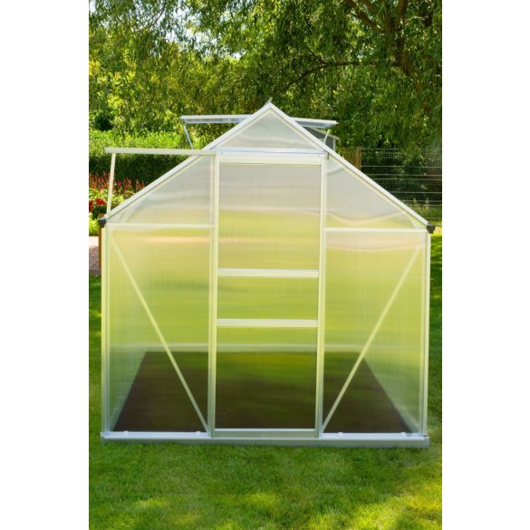 Üvegház, Strend Pro Garden, 250 x 190 x 195 cm, alumínium váz, 6 mm polikarbonát, stabil alappal, jó hőszigeteléssel