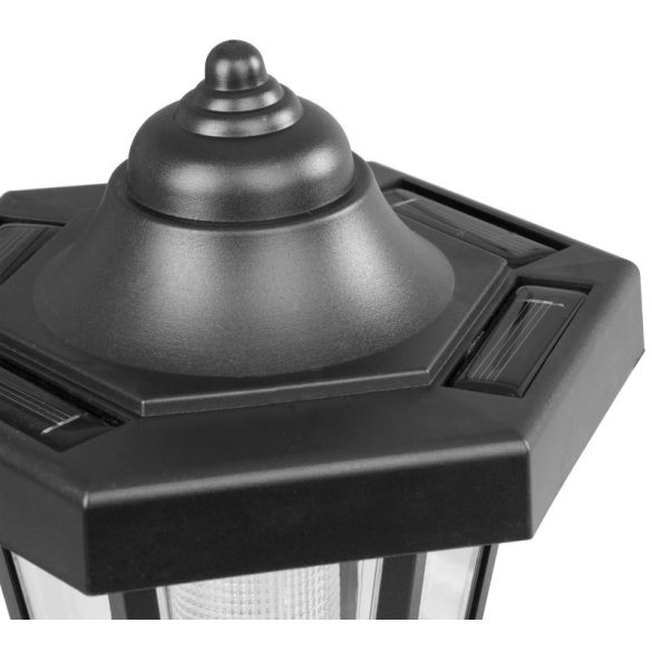 Napelemes fali lámpa, Strend Pro Garden Solar Adria, fekete, 16,5 x 16,5 x 30 cm, 1 LED, akkumulátoros, automatikus kapcsolás