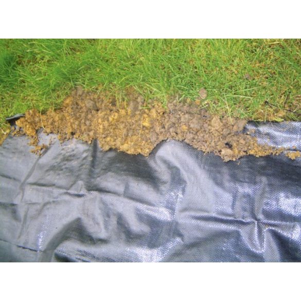 Szőtt talajtakaró szövet, Strend Pro Garden H1107, 2,1 x 100 m, fekete, 100 g/m2, gyökérgátló