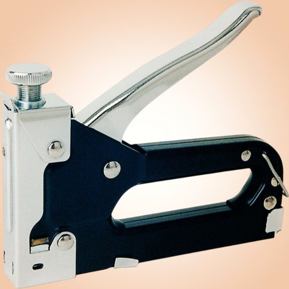 Kézi tűzőgép, Rapid Compacta, fekete/ezüst, 6–14 mm kapocshossz, 13-as kapcsokhoz, acél burkolat, acél mechanika, kárpitos