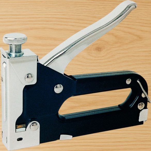 Kézi tűzőgép, Rapid Compacta, fekete/ezüst, 6–14 mm kapocshossz, 13-as kapcsokhoz, acél burkolat, acél mechanika, kárpitos