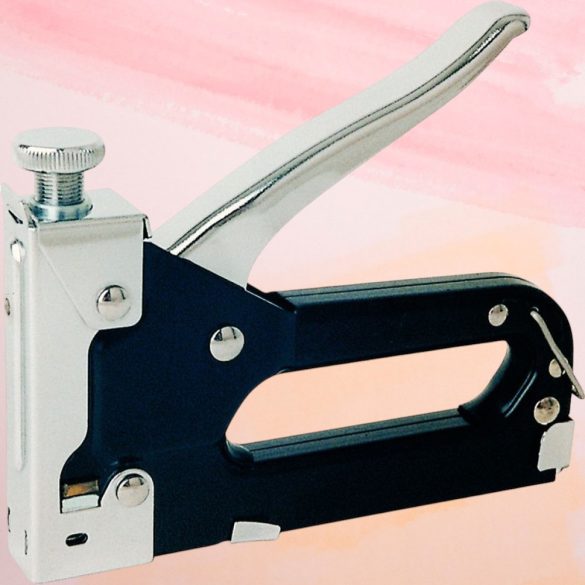 Kézi tűzőgép, Rapid Compacta, fekete/ezüst, 6–14 mm kapocshossz, 13-as kapcsokhoz, acél burkolat, acél mechanika, kárpitos