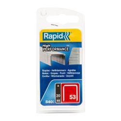   Tűzőgép kapocs, Rapid 53, 53-as kapocs, 20 x 11,4 x 0,75 mm, horganyzott acél, 540 db